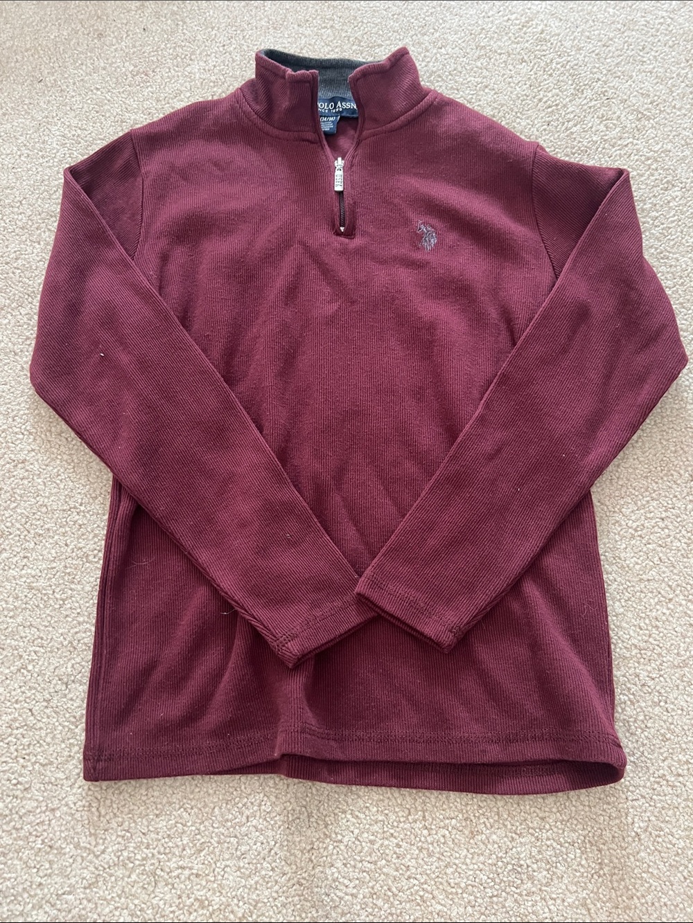 U.S. Polo Assn. Men’s Maroon Half-Zip Sweater